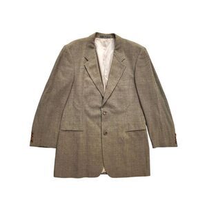 Hugo Boss sports coat MADE IN USA Men's 42 Long 2 button ventless tan wool blend